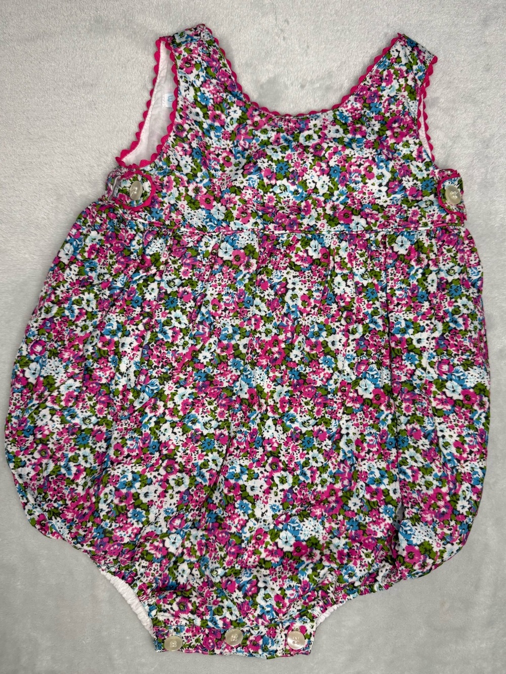 Elephantito Baby Girls Floral Bubble One Piece Outfits 12 months